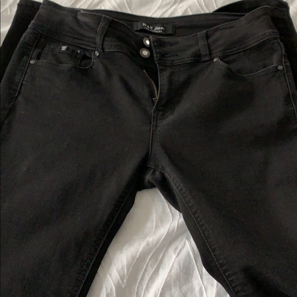 2pair wax jeans. Dark blue and black